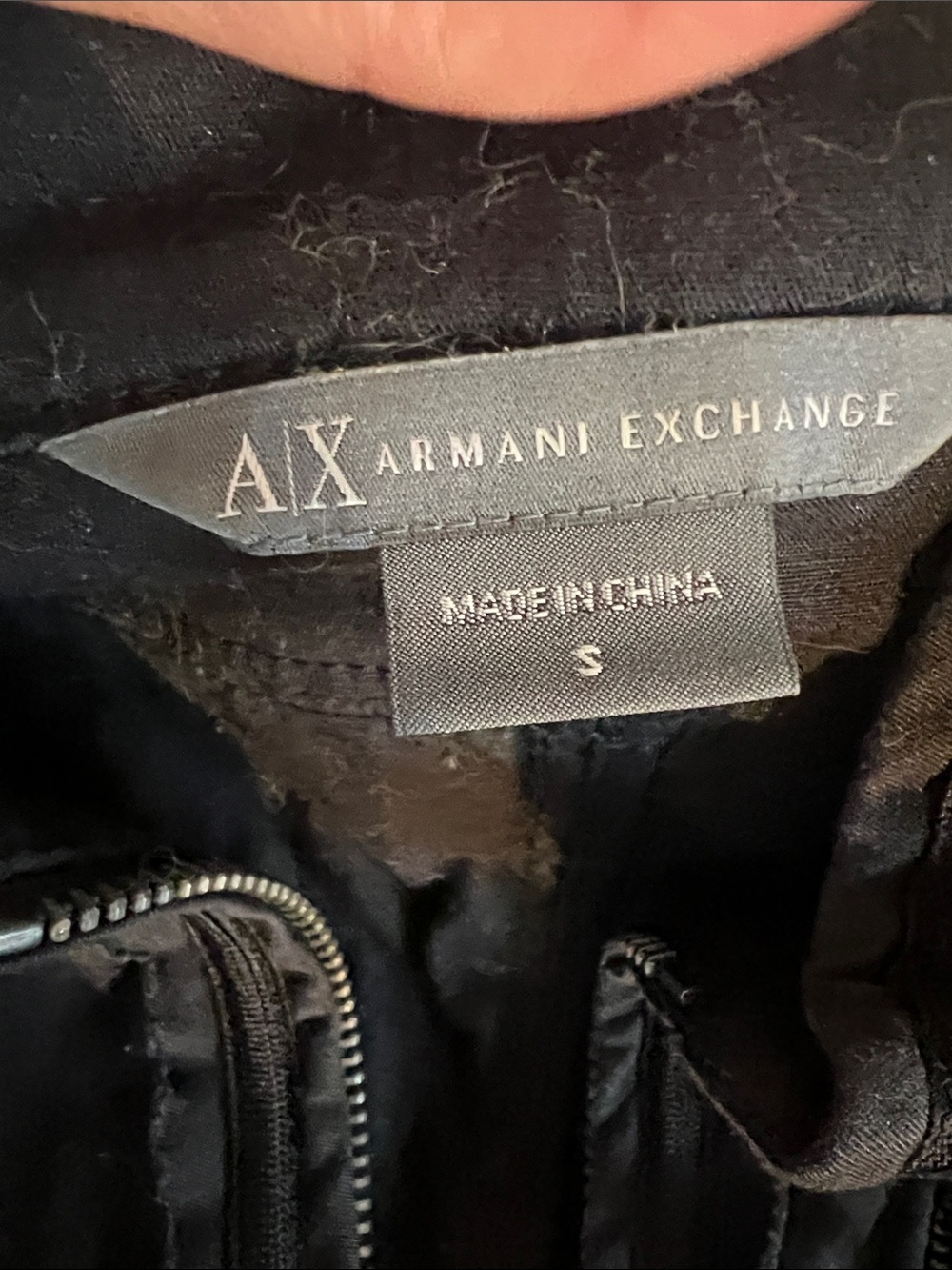 Armani Exchange Black Zip-Front Jacket - Picture 2 of 3